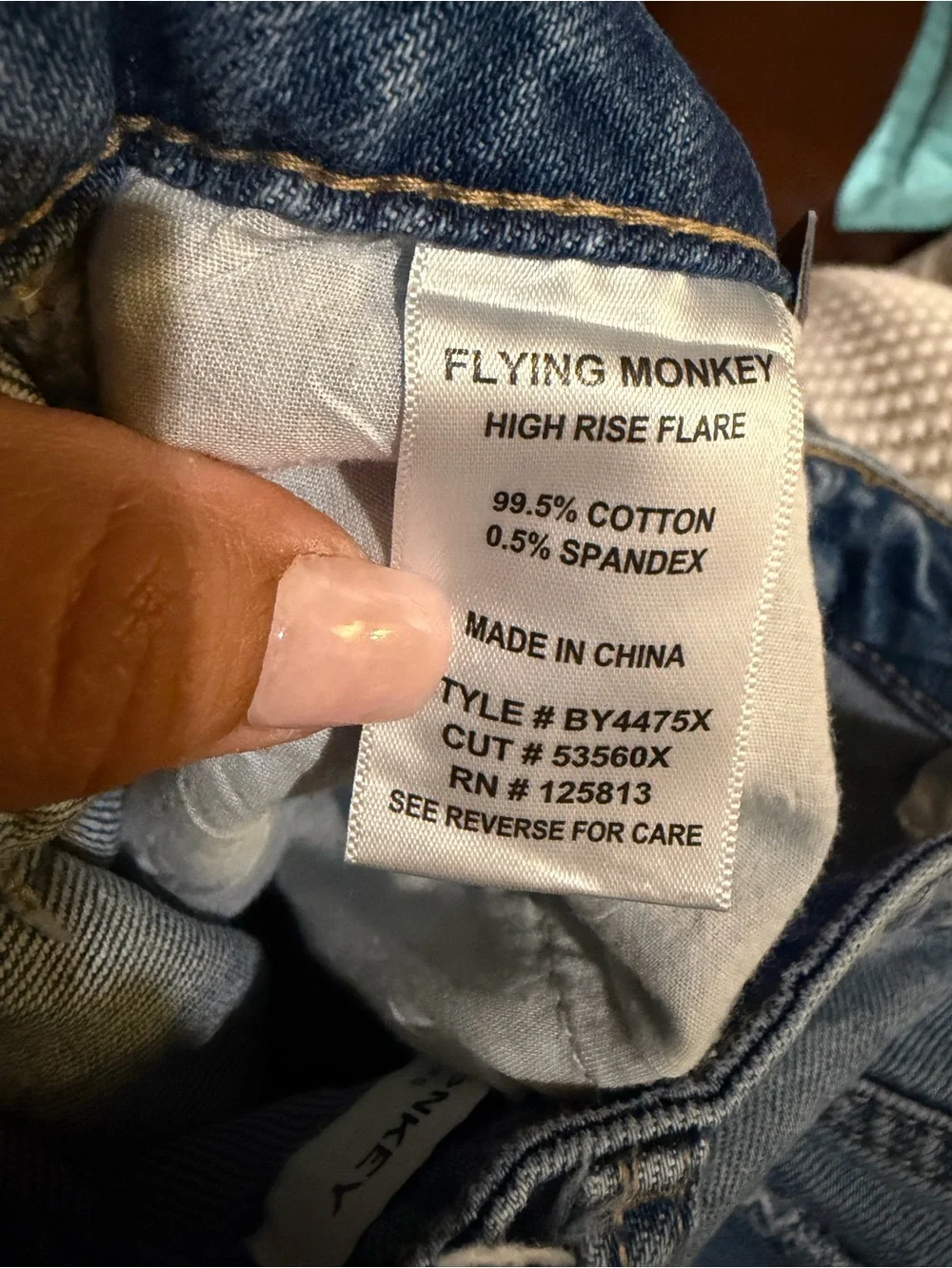 Light Blue High-Rise FlaredJeans - Women's Denim - Picture 6 of 7